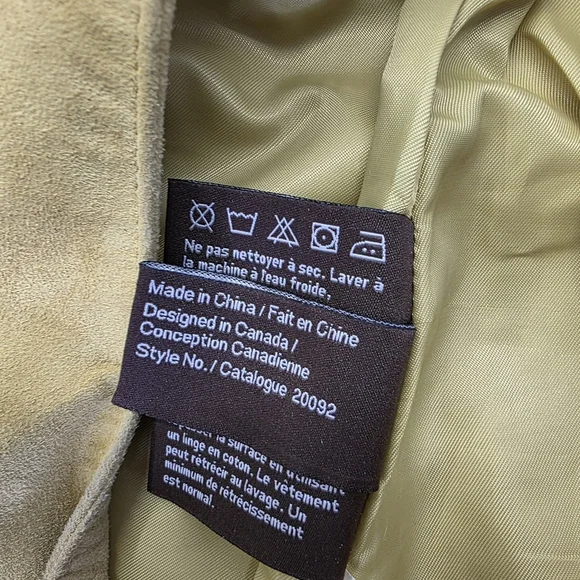 Danier genuine leather Suede mustard flare skirt - Picture 10 of 14